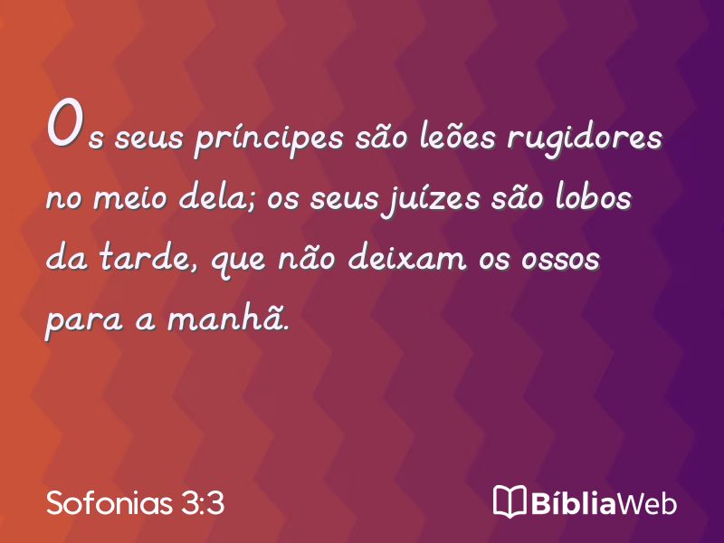 Sofonias 3:3 em imagem para compartilhar