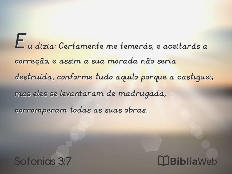Sofonias 3:7 em imagem para compartilhar