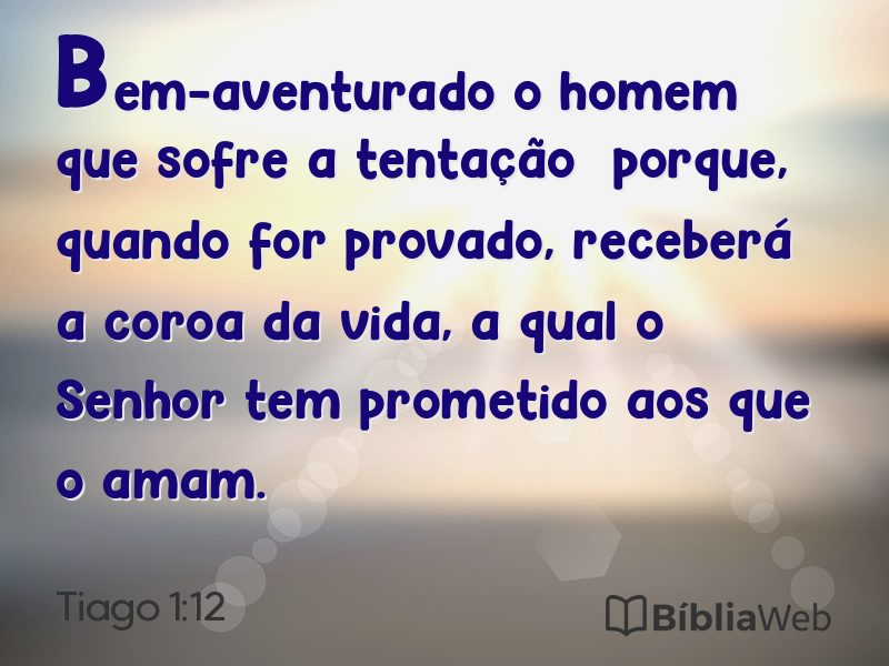 Tiago 1:12 em imagem para compartilhar
