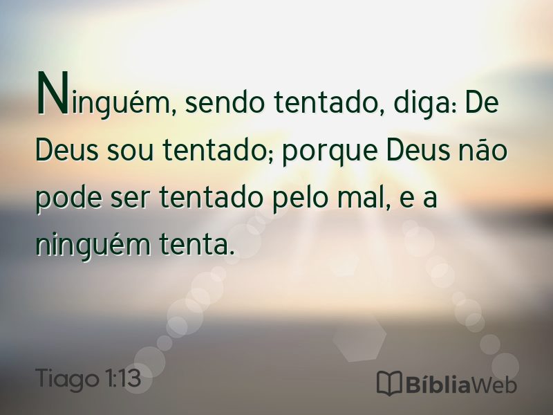 Tiago 1:13 em imagem para compartilhar