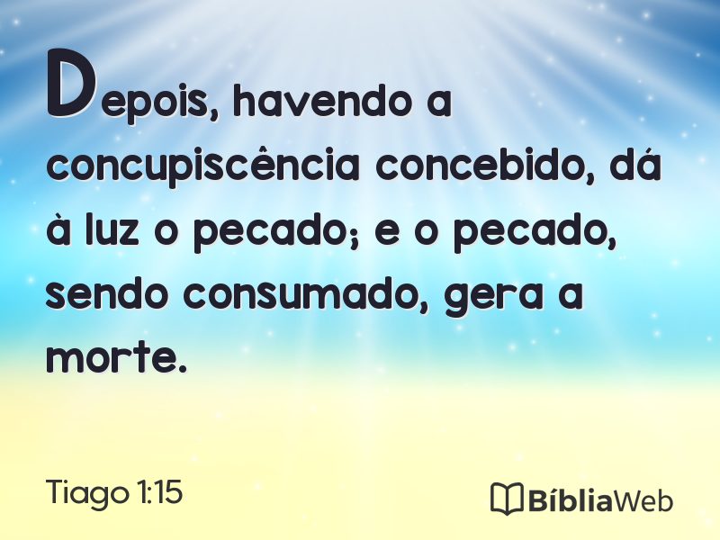 Tiago 1:15 em imagem para compartilhar