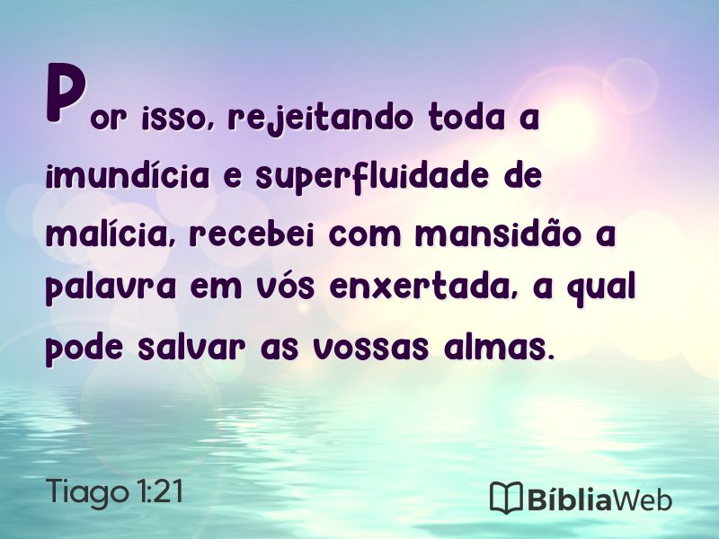 Tiago 1:21 em imagem para compartilhar