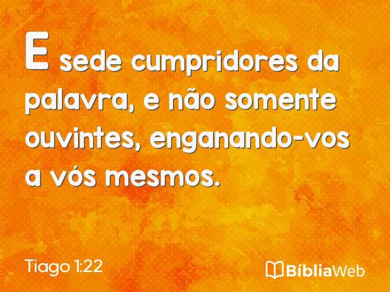 Tiago 1:22 em imagem para compartilhar