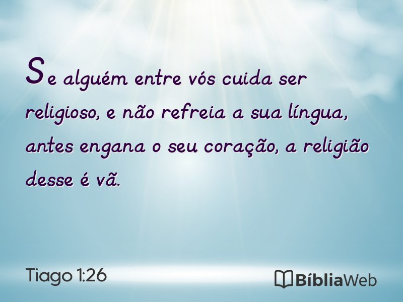 Tiago 1:26 em imagem para compartilhar