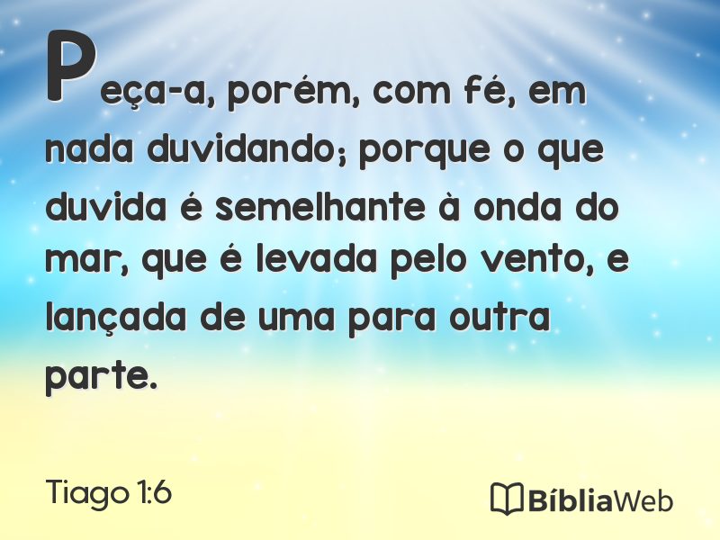 Tiago 1:6 em imagem para compartilhar