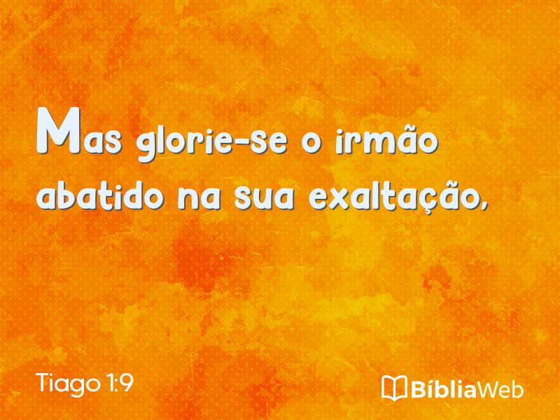 Tiago 1:9 em imagem para compartilhar