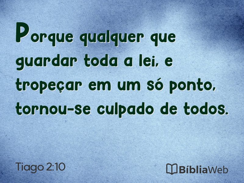 Tiago 2:10 em imagem para compartilhar