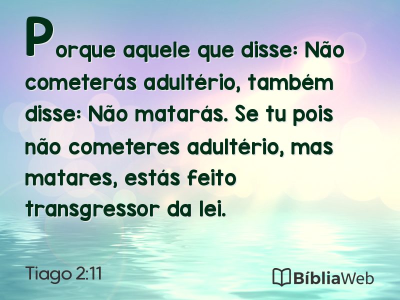 Tiago 2:11 em imagem para compartilhar