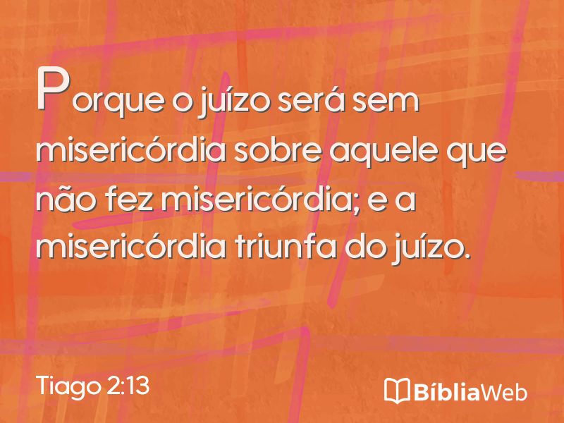 Tiago 2:13 em imagem para compartilhar