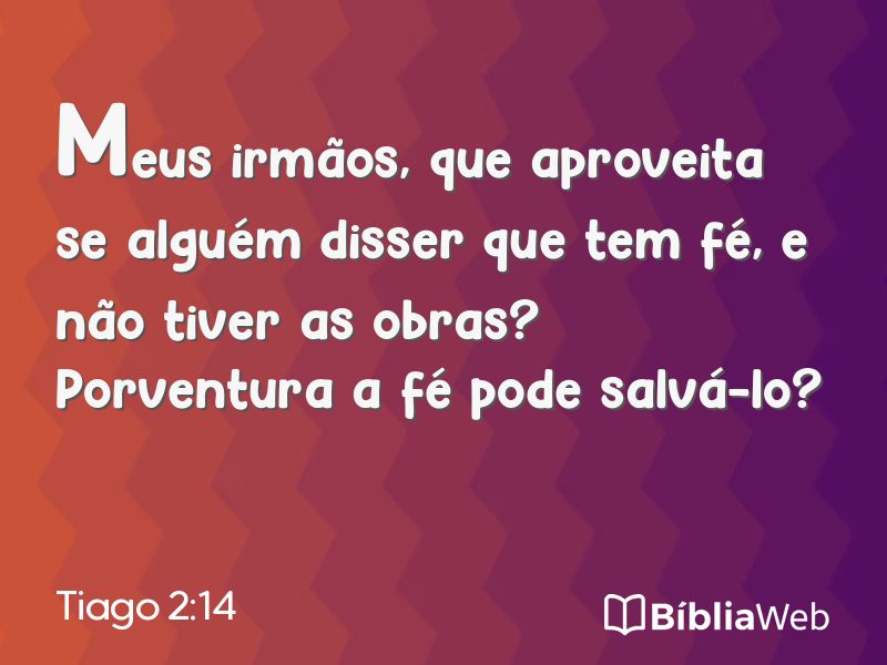 Tiago 2:14 em imagem para compartilhar