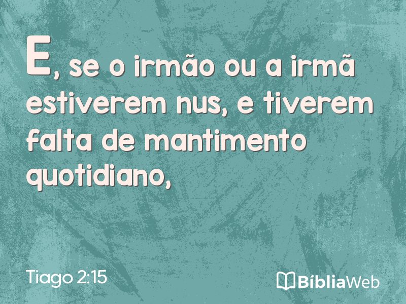 Tiago 2:15 em imagem para compartilhar