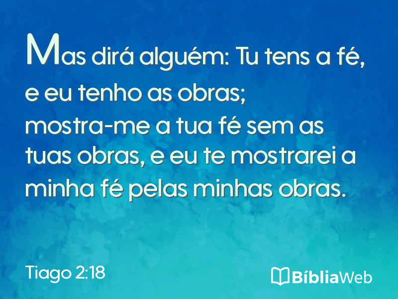 Tiago 2:18 em imagem para compartilhar