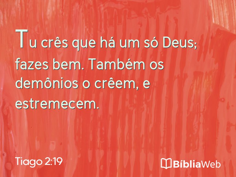 Tiago 2:19 em imagem para compartilhar