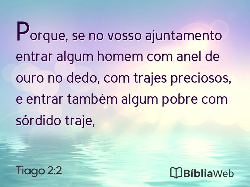 Tiago 2:2 em imagem para compartilhar