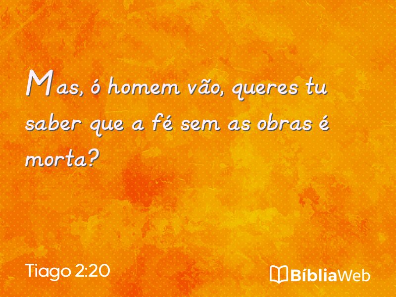 Tiago 2:20 em imagem para compartilhar