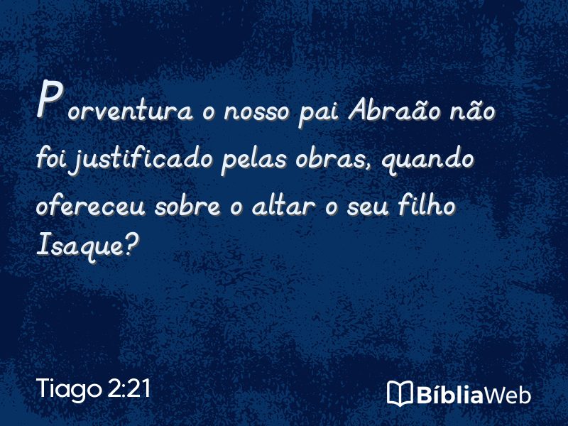 Tiago 2:21 em imagem para compartilhar