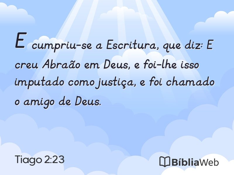 Tiago 2:23 em imagem para compartilhar