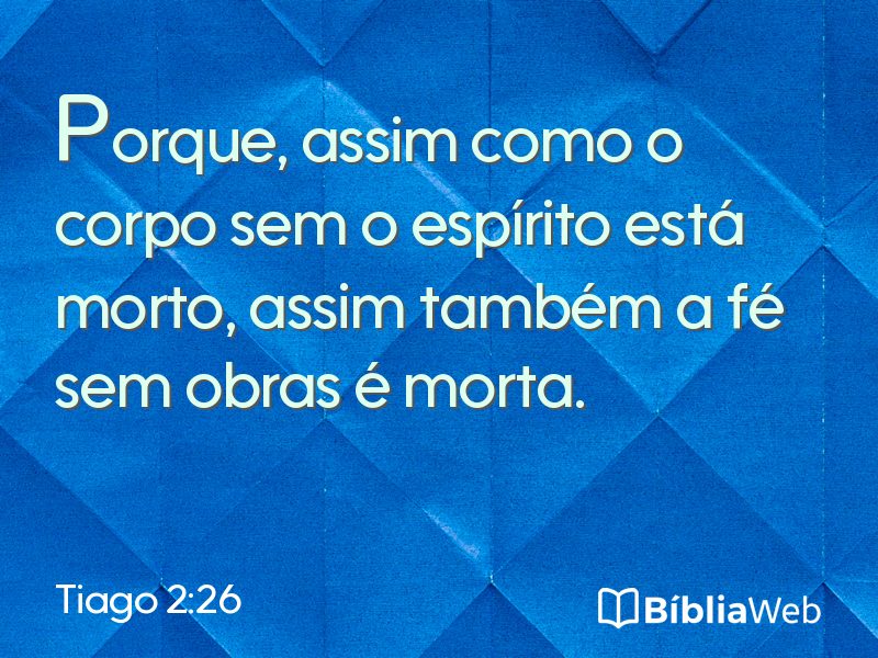 Tiago 2:26 em imagem para compartilhar