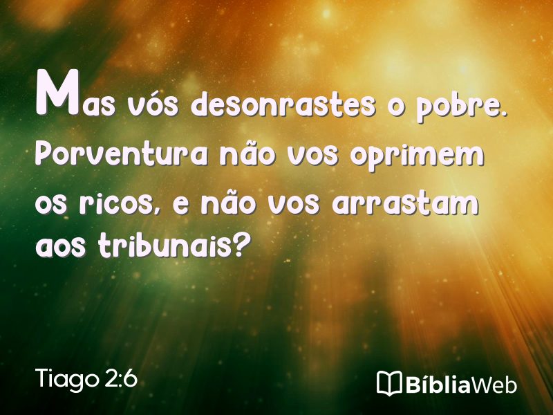 Tiago 2:6 em imagem para compartilhar