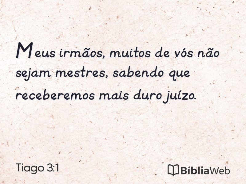 Tiago 3:1 em imagem para compartilhar