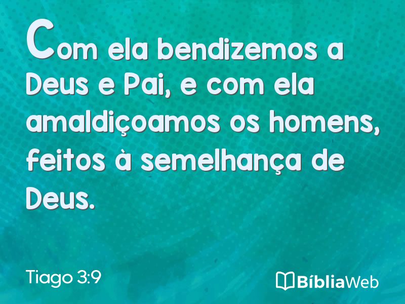Tiago 3:9 em imagem para compartilhar