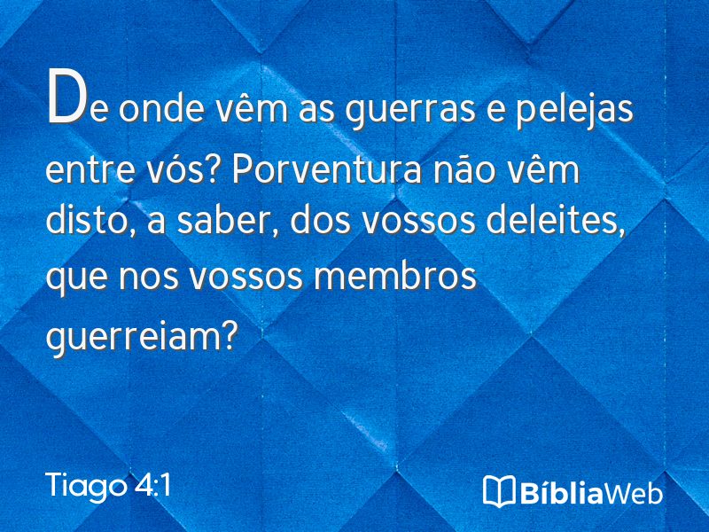 Tiago 4:1 em imagem para compartilhar