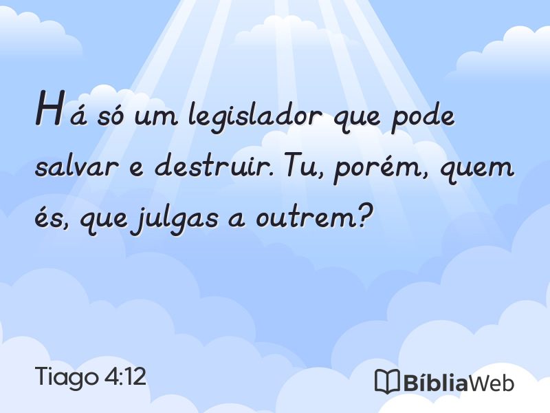 Tiago 4:12 em imagem para compartilhar