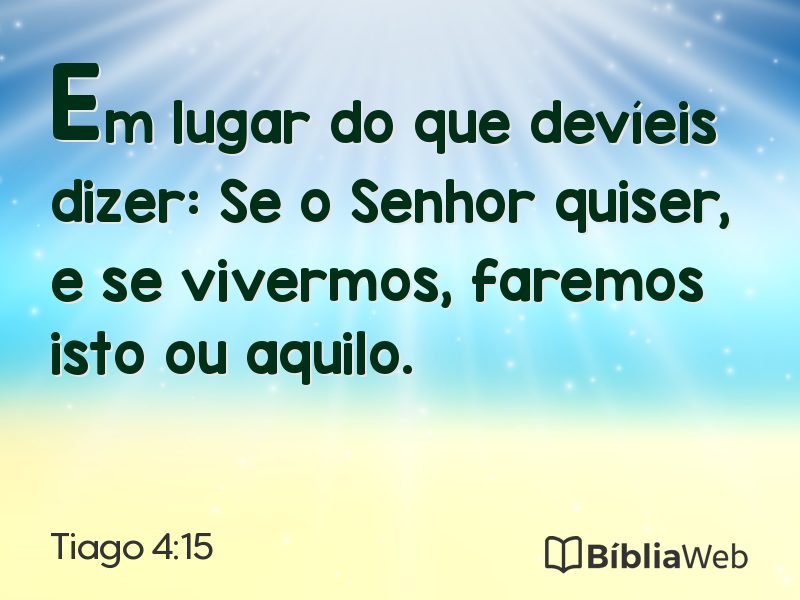 Tiago 4:15 em imagem para compartilhar