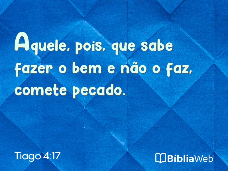 Tiago 4:17 em imagem para compartilhar