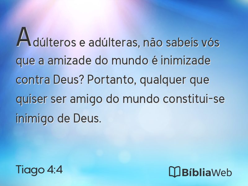 Tiago 4:4 em imagem para compartilhar
