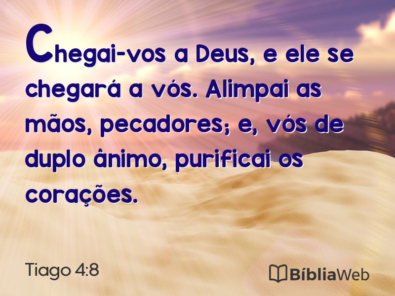 Tiago 4:8 em imagem para compartilhar