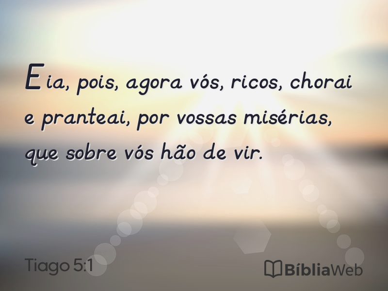 Tiago 5:1 em imagem para compartilhar