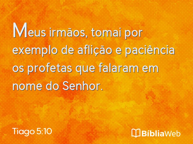 Tiago 5:10 em imagem para compartilhar