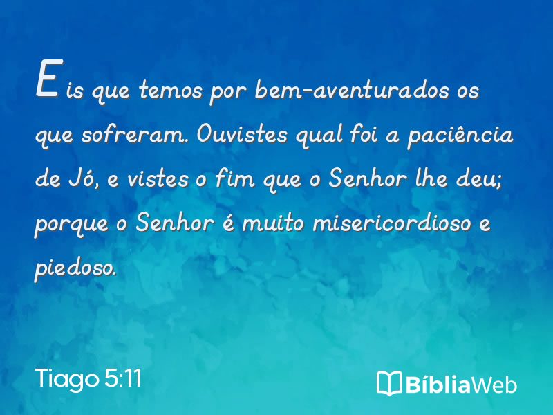 Tiago 5:11 em imagem para compartilhar
