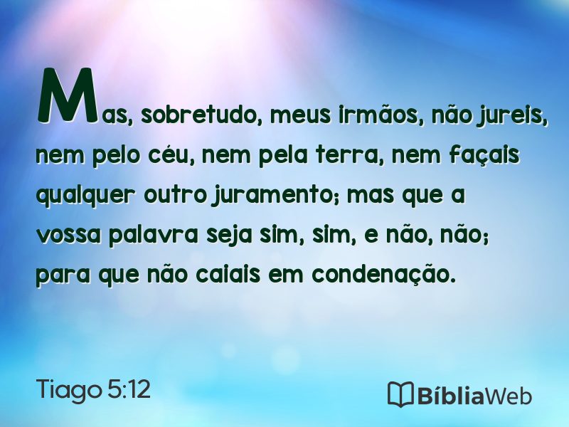 Tiago 5:12 em imagem para compartilhar