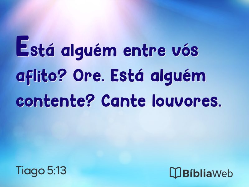 Tiago 5:13 em imagem para compartilhar