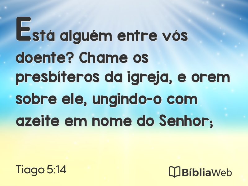 Tiago 5:14 em imagem para compartilhar