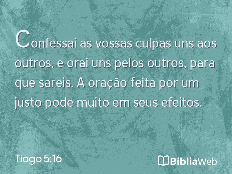 Tiago 5:16 em imagem para compartilhar