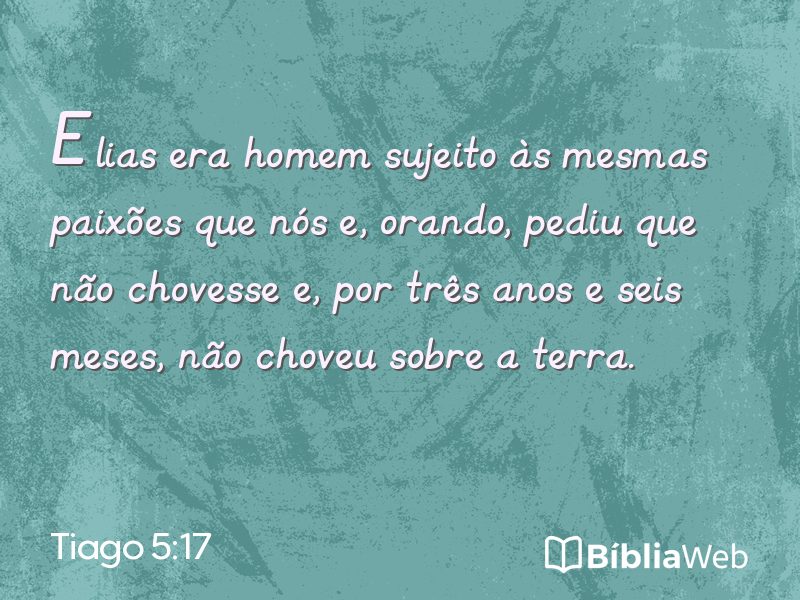 Tiago 5:17 em imagem para compartilhar