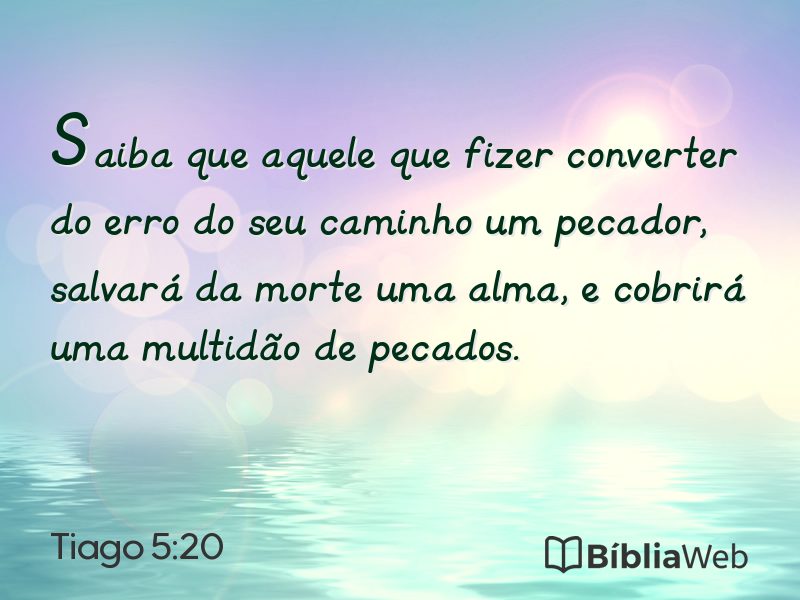 Tiago 5:20 em imagem para compartilhar