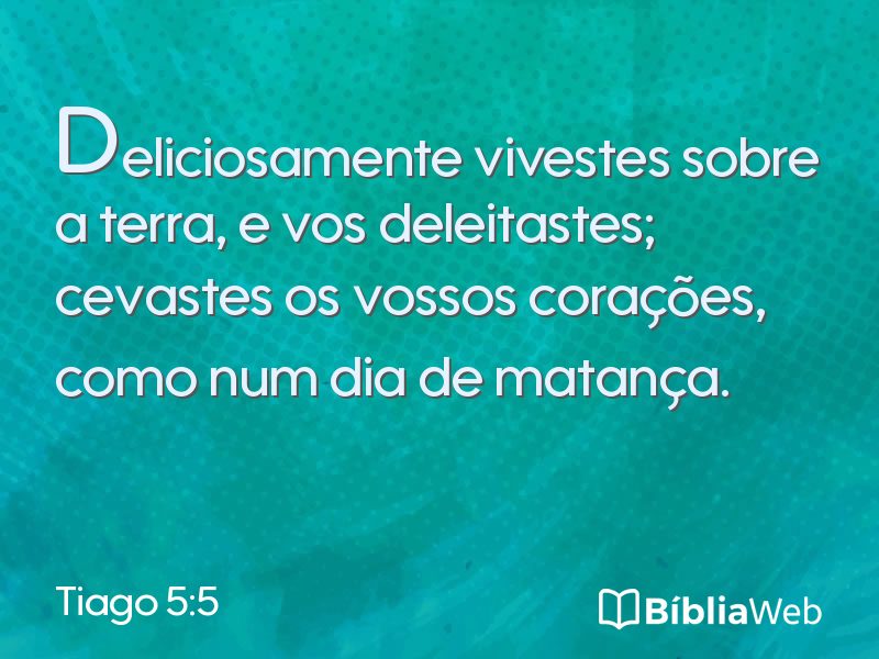 Tiago 5:5 em imagem para compartilhar