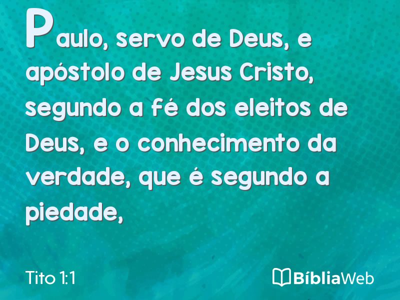 Tito 1:1 em imagem para compartilhar