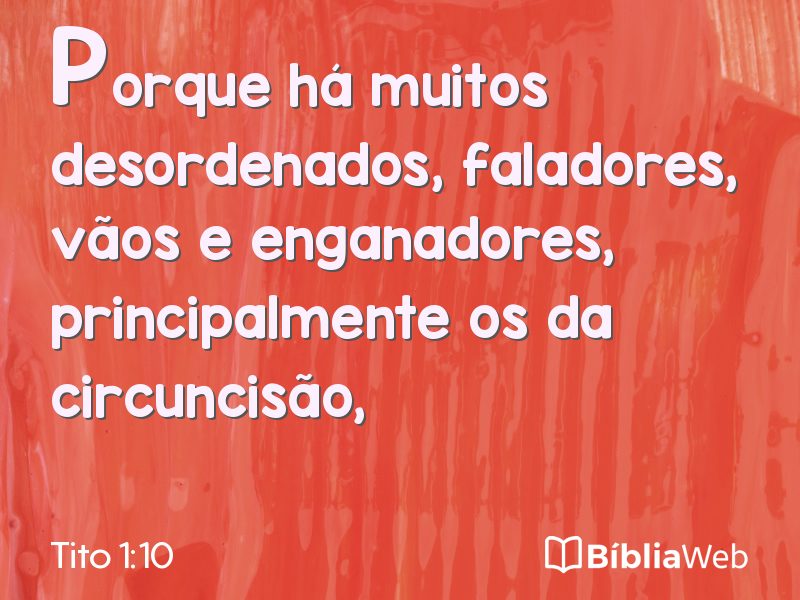 Tito 1:10 em imagem para compartilhar