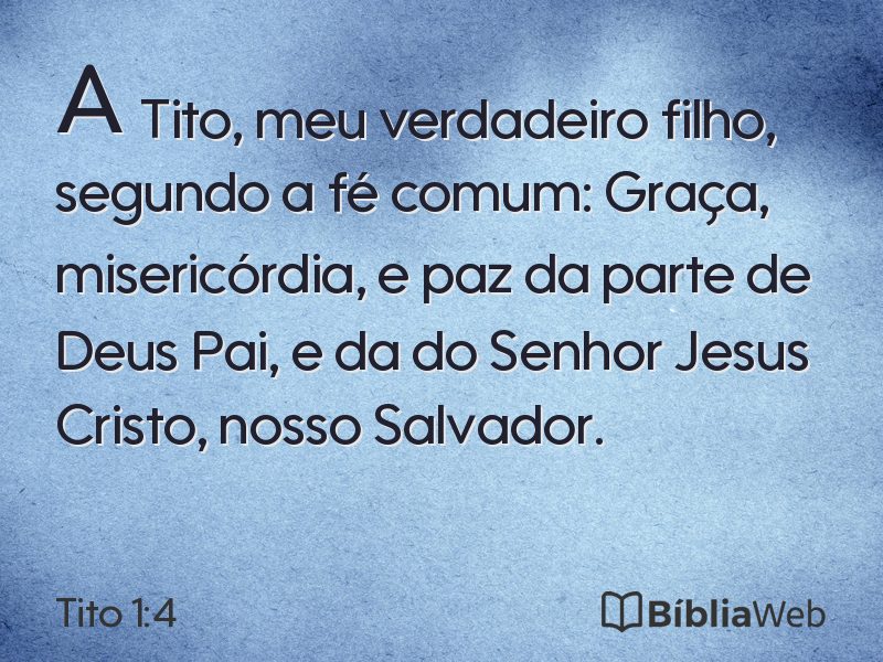 Tito 1:4 em imagem para compartilhar