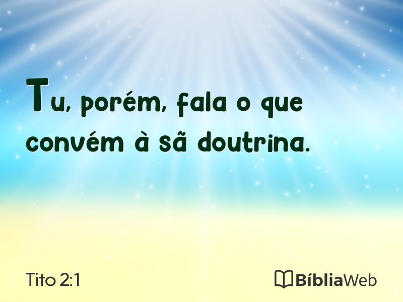 Tito 2:1 em imagem para compartilhar