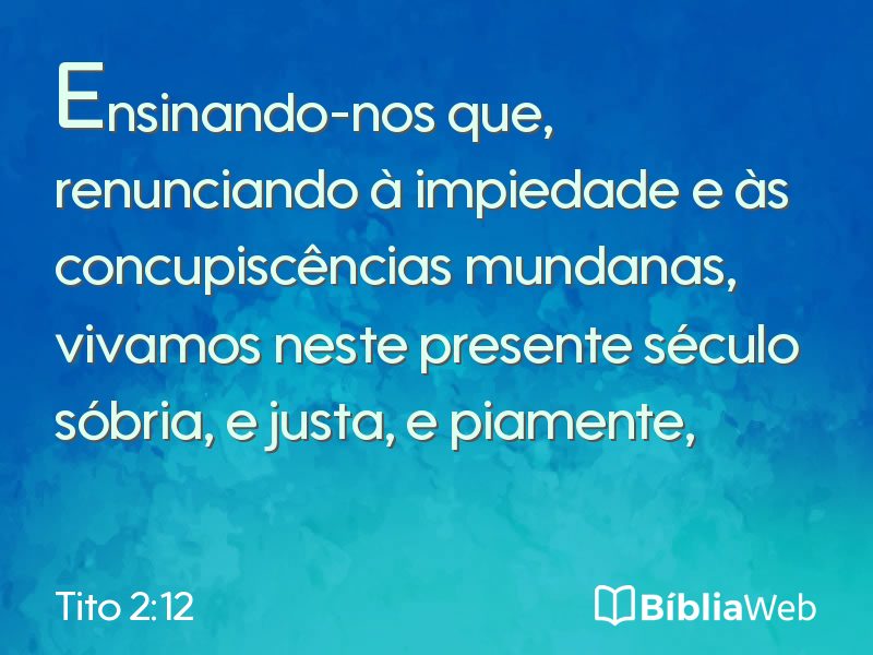 Tito 2:12 em imagem para compartilhar