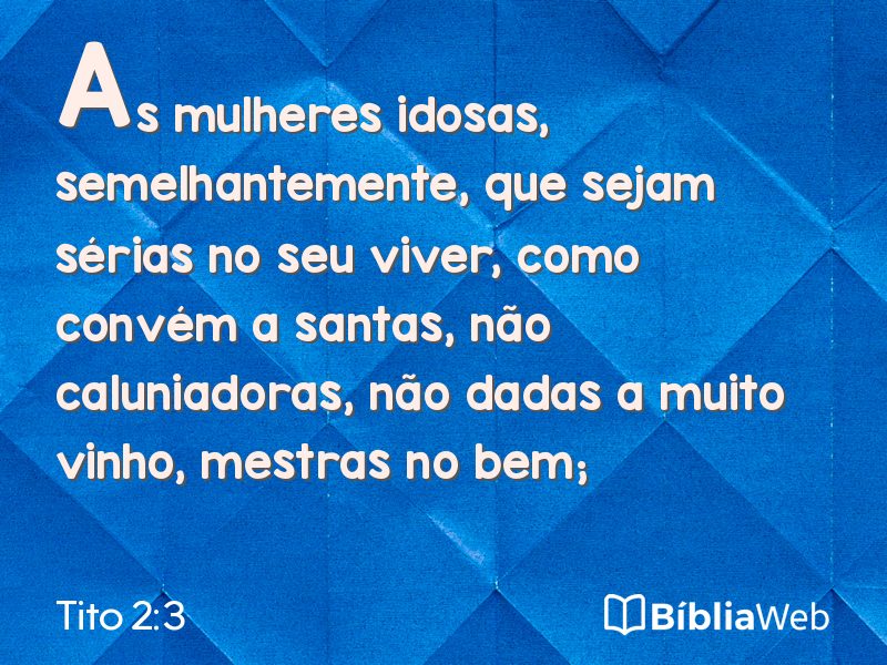 Tito 2:3 em imagem para compartilhar