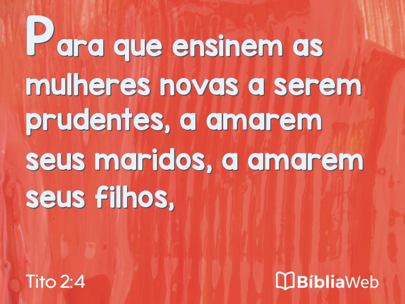 Tito 2:4 em imagem para compartilhar