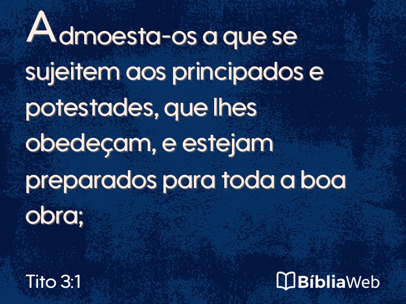 Tito 3:1 em imagem para compartilhar