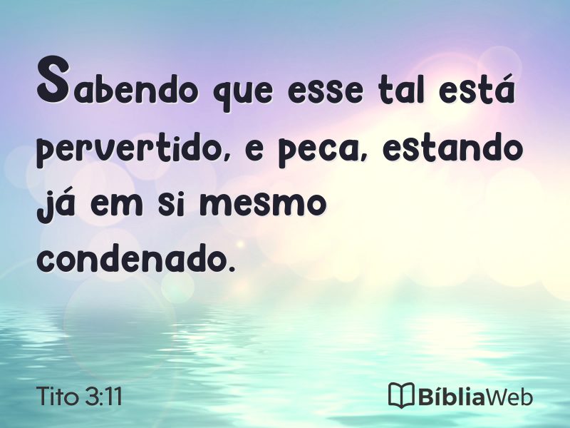 Tito 3:11 em imagem para compartilhar